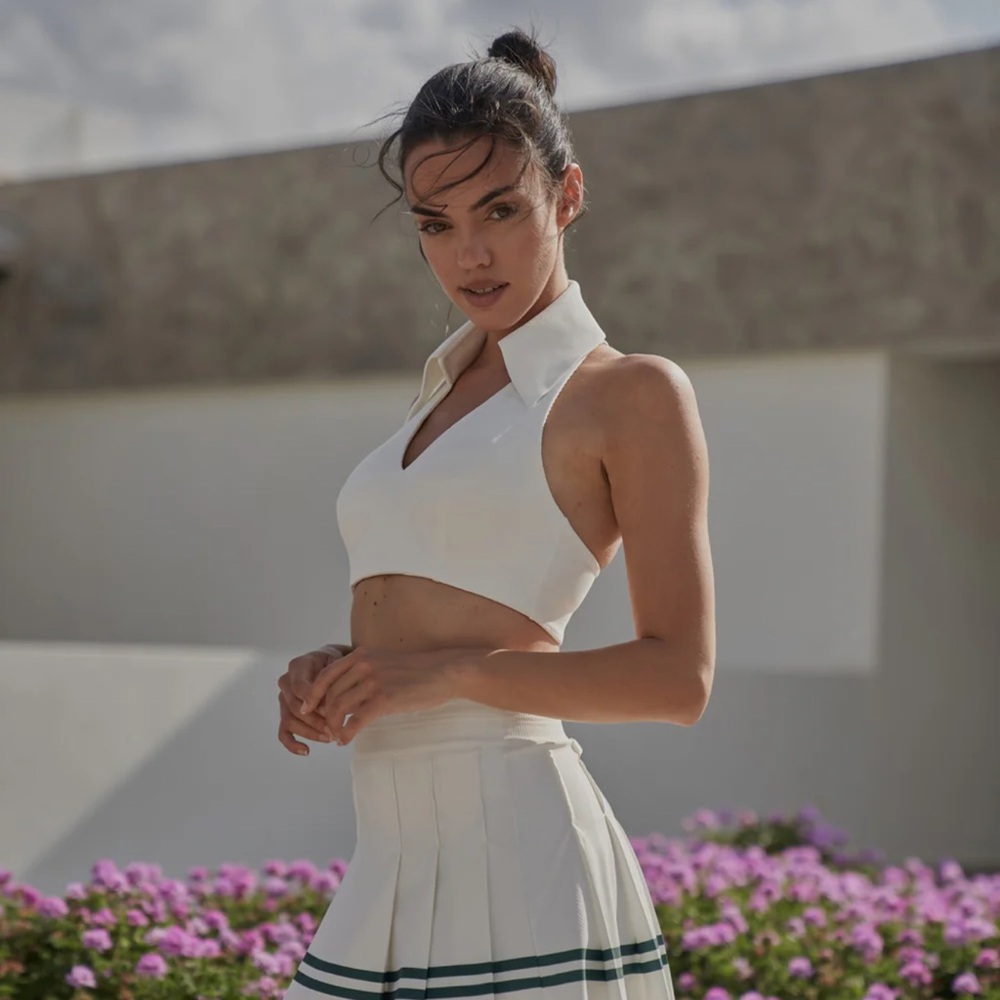 Women's White Skirt & Top Set Large Wiskii